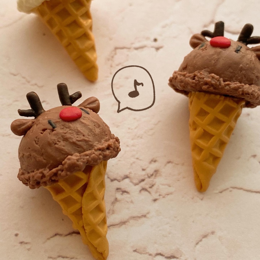 赤鼻トナカイのチョコアイスキーホルダー