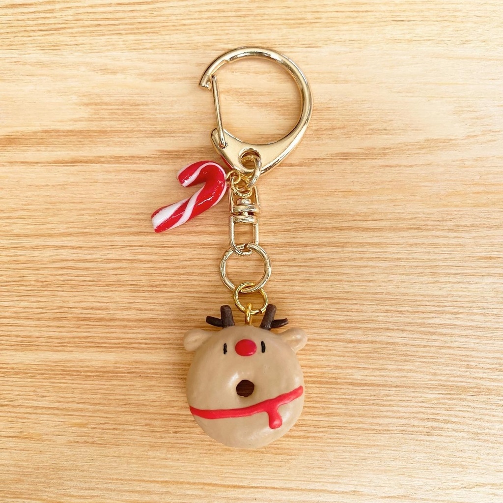 赤鼻トナカイのドーナツキーホルダー(カフェモカ味)