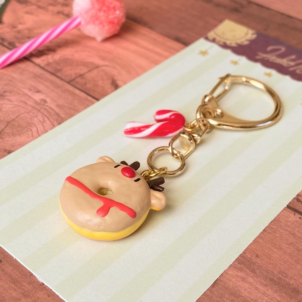赤鼻トナカイのドーナツキーホルダー(カフェモカ味)