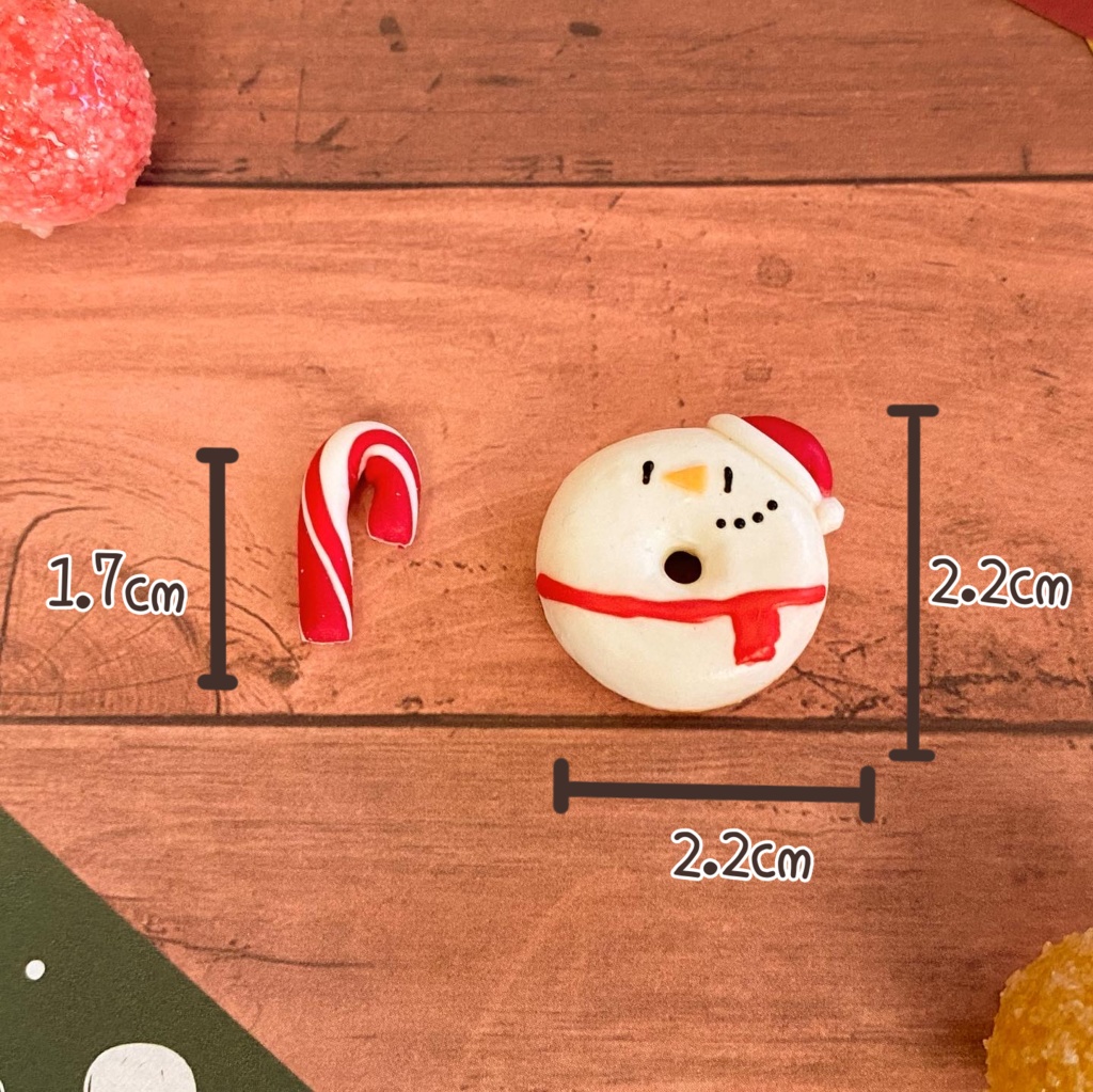 雪だるまのチョコドーナツキーホルダー(ホワイトチョコ味)