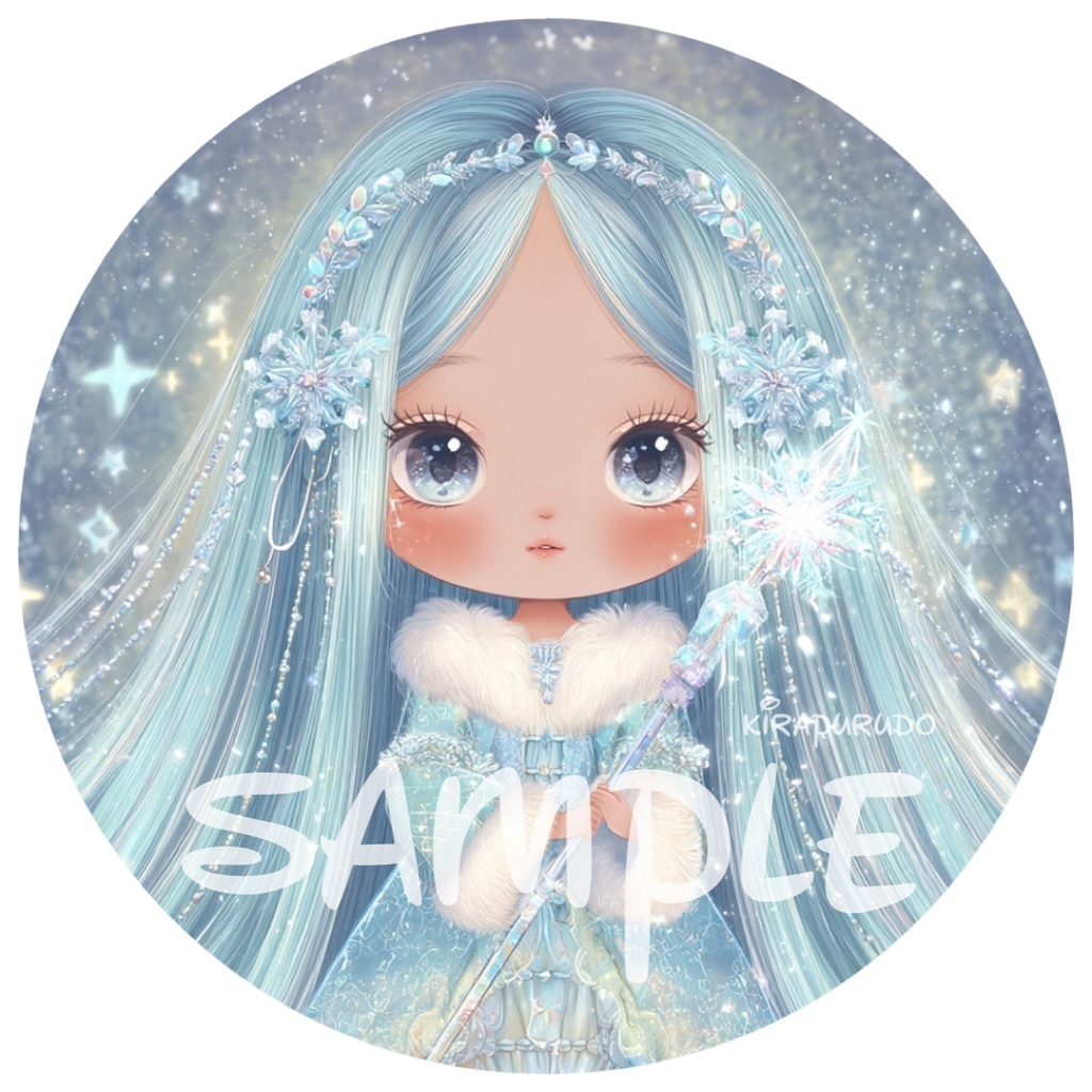 きらぷるアイコン②（氷雪姫・アクアブルー）
