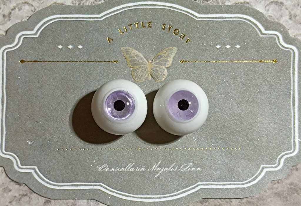 ドールアイ レジンアイ 石膏アイ 天然石アイ 16mm アメジスト