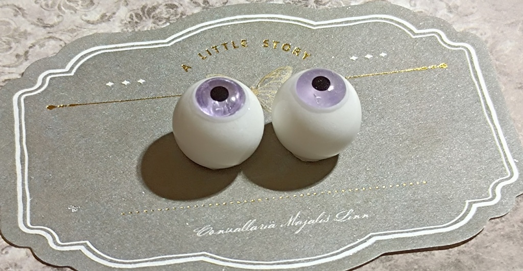 ドールアイ レジンアイ 石膏アイ 天然石アイ 16mm アメジスト