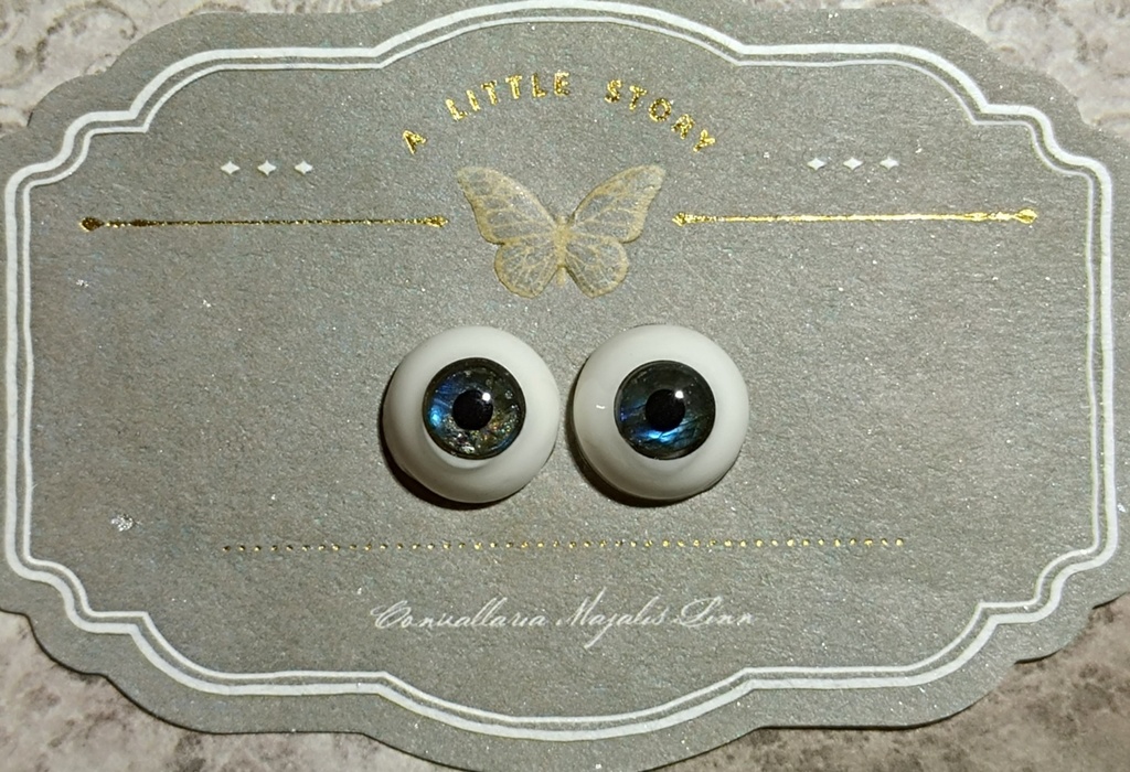 ドールアイ レジンアイ 天然石 14mm ラブラドライト