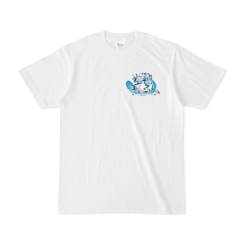 ろんろんロゴTシャツ青