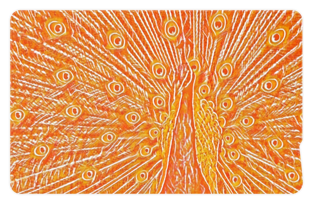 モザイククジャクのICカードステッカー(2枚組)