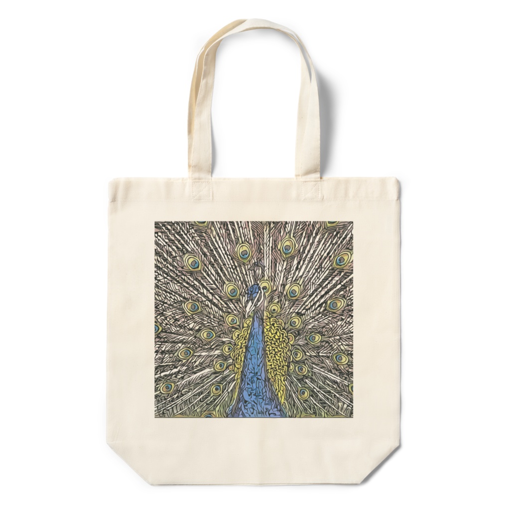 モザイククジャクのエコバッグ