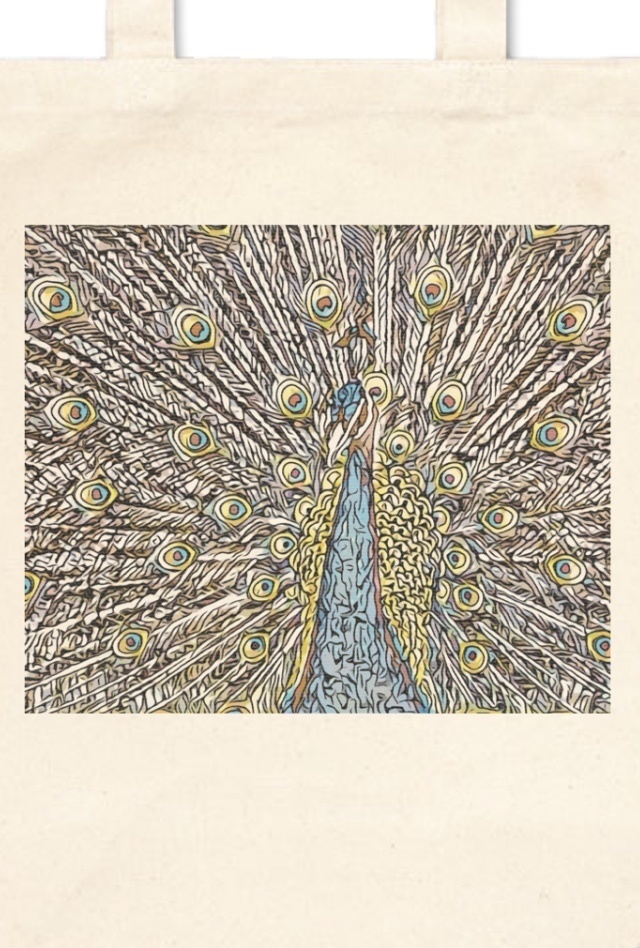 モザイククジャクのトートバッグ