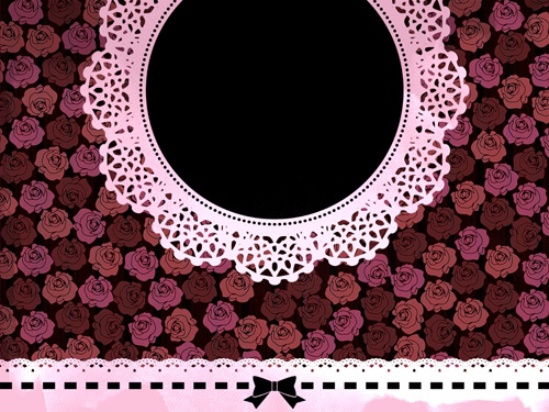 バラとレースの背景素材高解像度02