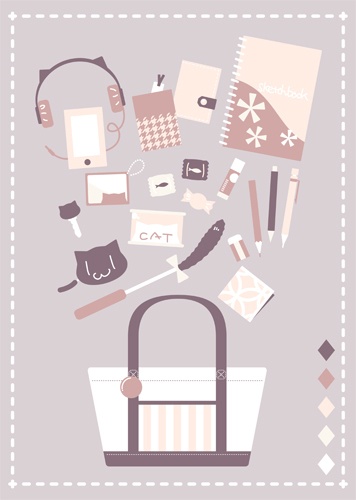 トートバッグの中身の背景素材高解像度