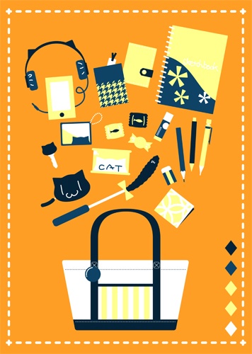 トートバッグの中身の背景素材高解像度