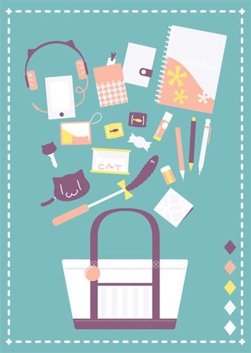 トートバッグの中身の背景素材高解像度