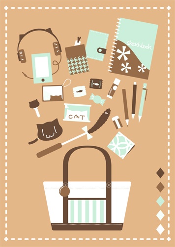 トートバッグの中身の背景素材高解像度