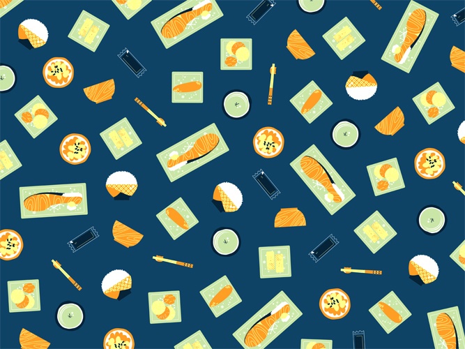 朝ごはんのパターン素材高解像度