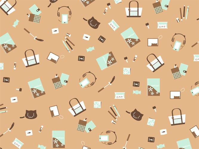 トートバッグの中身のパターン素材高解像度