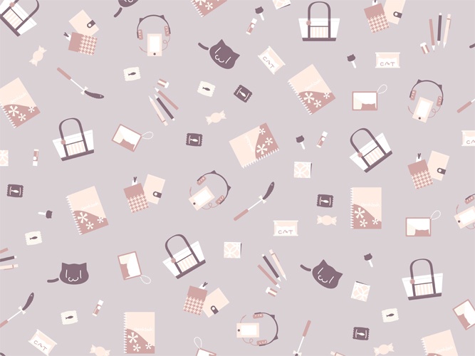 トートバッグの中身のパターン素材高解像度