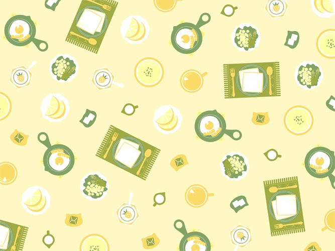 朝ごパンのパターン素材高解像度