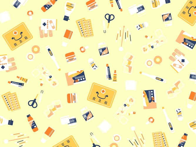 薬箱のパターン素材高解像度