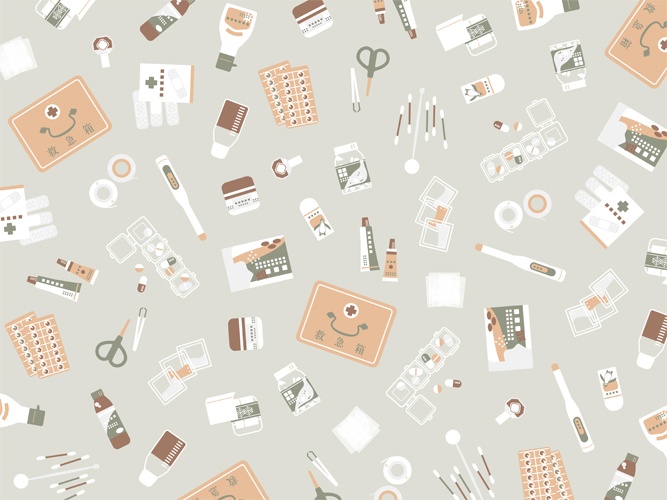 薬箱のパターン素材高解像度