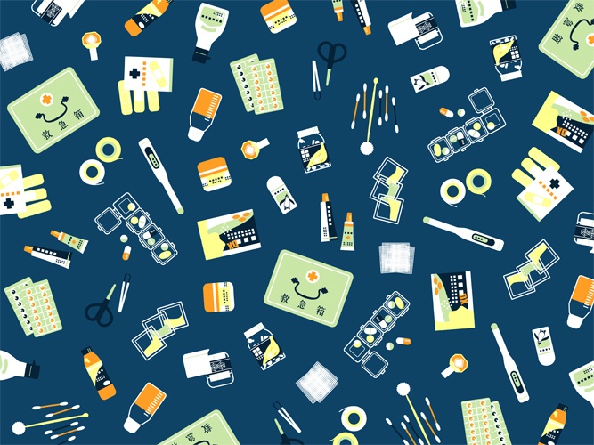 薬箱のパターン素材高解像度