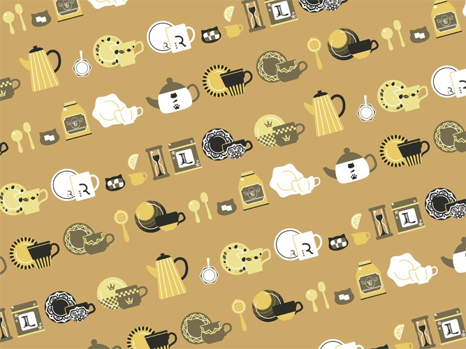 ティーカップのパターン素材高解像度