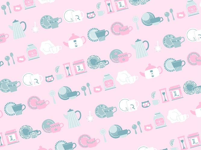 ティーカップのパターン素材高解像度