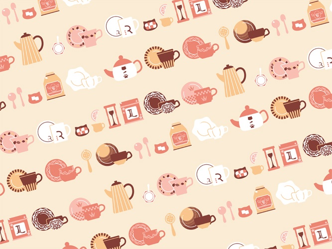 ティーカップのパターン素材高解像度