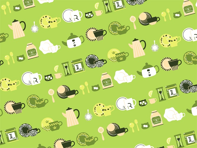 ティーカップのパターン素材高解像度