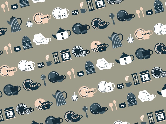 ティーカップのパターン素材高解像度