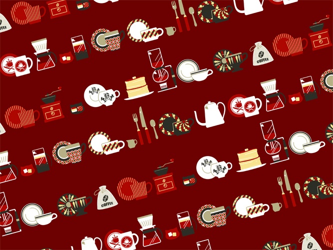 コーヒーカップのパターン素材高解像度