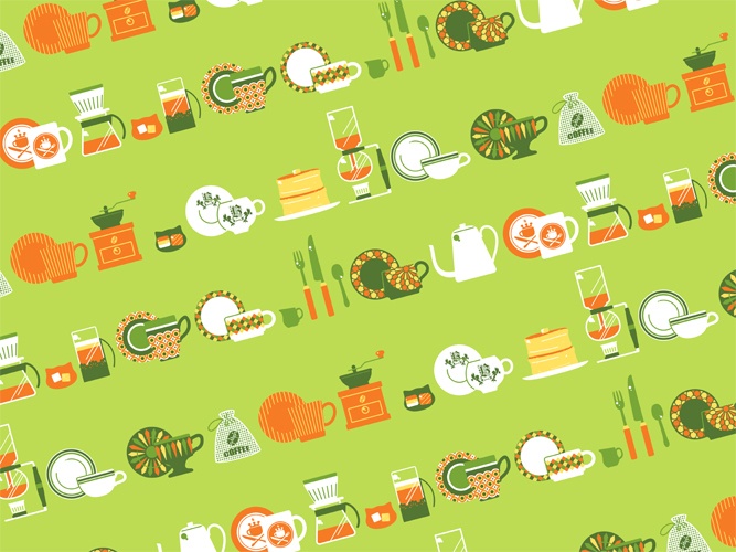 コーヒーカップのパターン素材高解像度