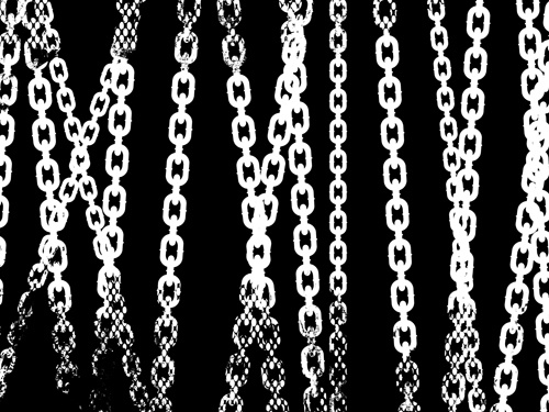 ハートと鎖と歯車のモノクロ背景素材高解像度