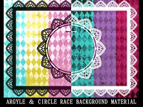 アーガイル&サークルレース背景素材高解像度