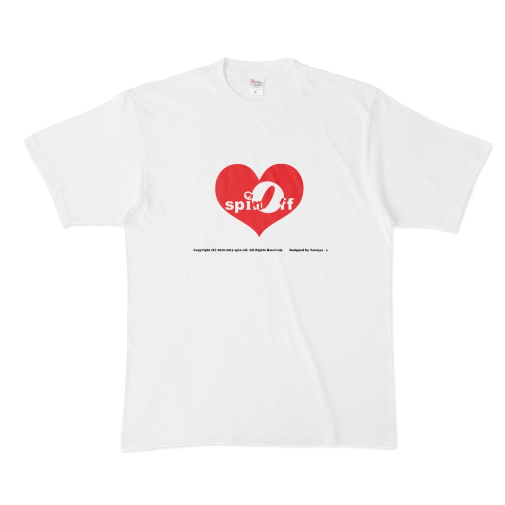 spinoffハート Tシャツ 白
