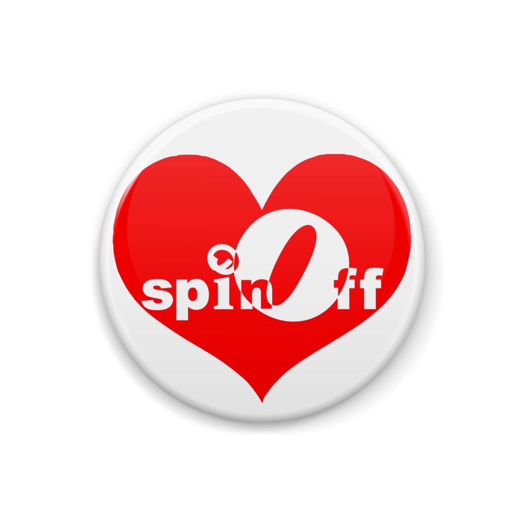 spinoff ハート　缶バッジ