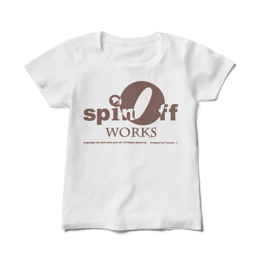 spinoff WORKS ブラウン レディースTシャツ