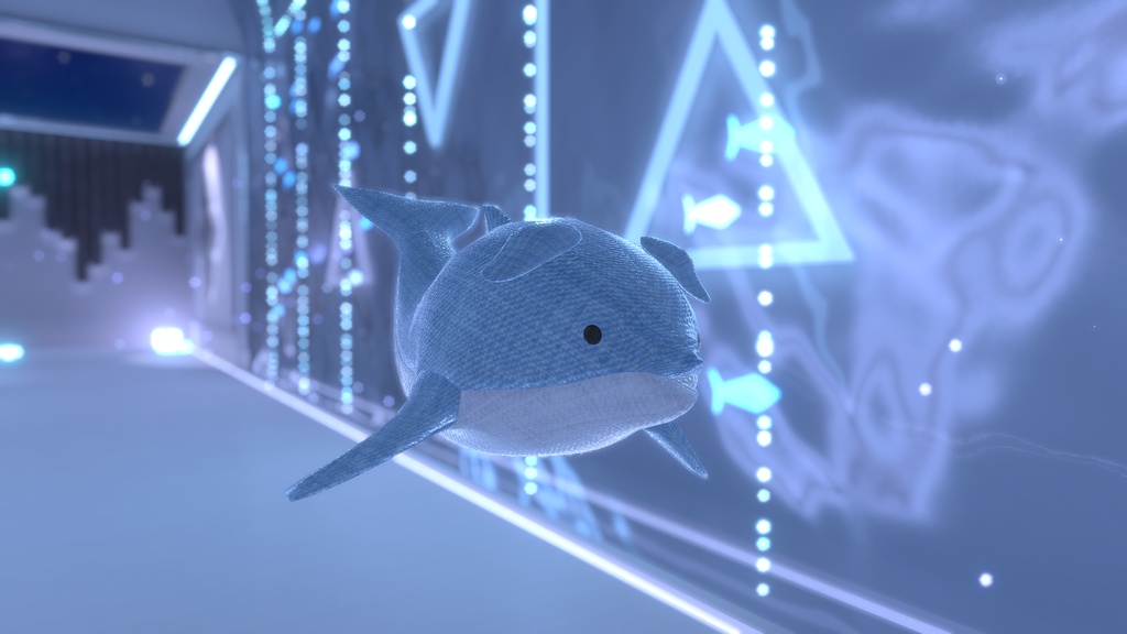 VRChat想定 子犬イルカぬいぐるみ 3Dモデル