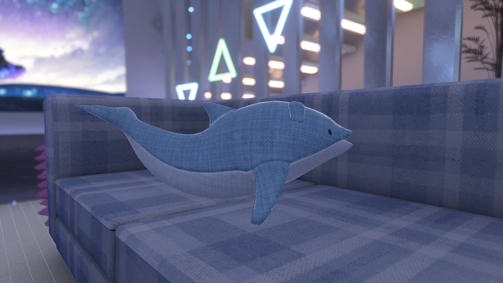 VRChat想定 子犬イルカぬいぐるみ 3Dモデル