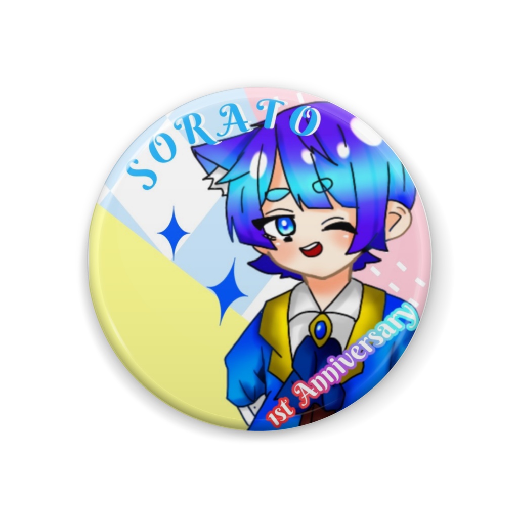 ナノシャウ1周年缶バッジ【蒼虎】