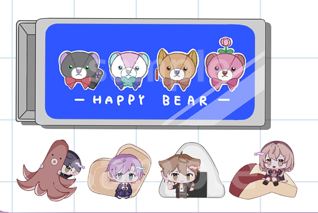 【非公式】ハピトリ缶＋ステッカーセット