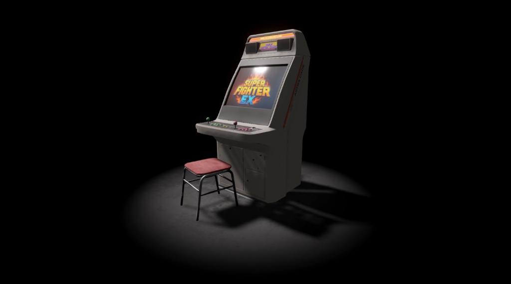 【3Dモデル】(Unity) アーケード/Arcade Machine