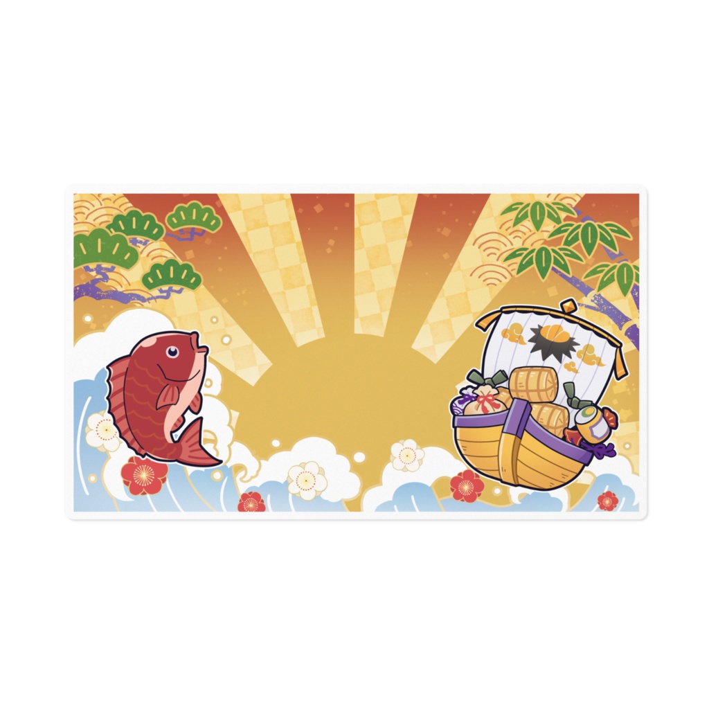 【2周年記念グッズ】大漁旗風ステッカー アクスタ背景にお勧め♪【渡海うに子】