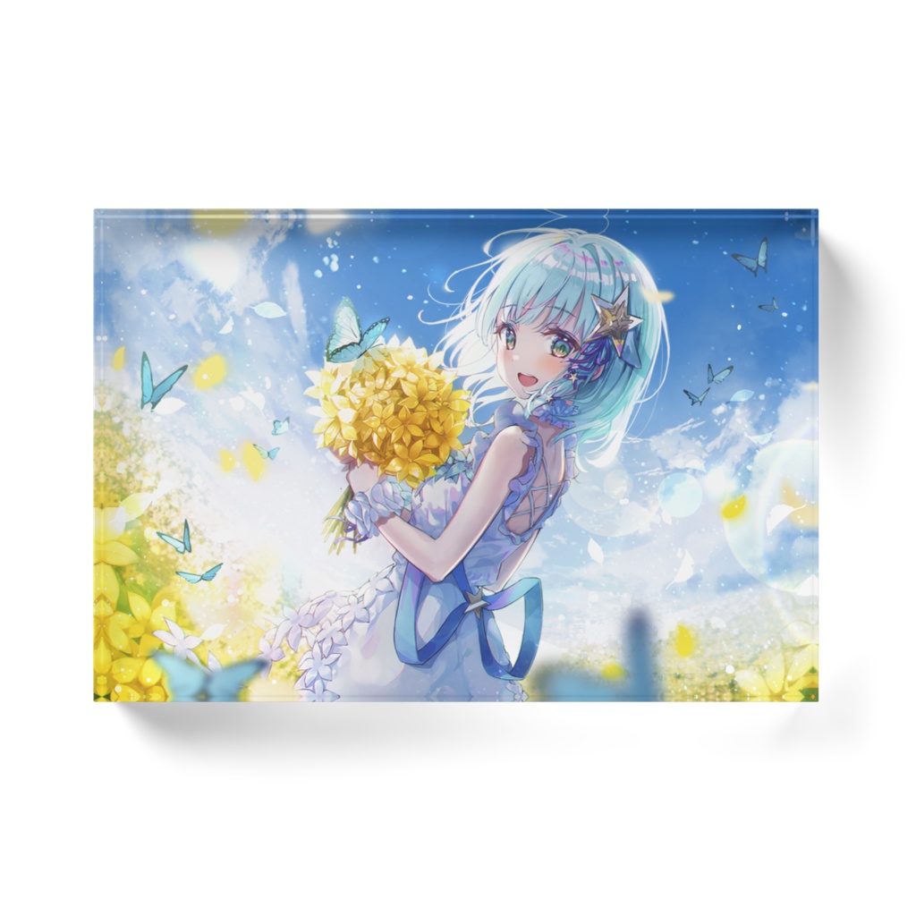 「半年記念特別イラスト」アクリルブロック (白)