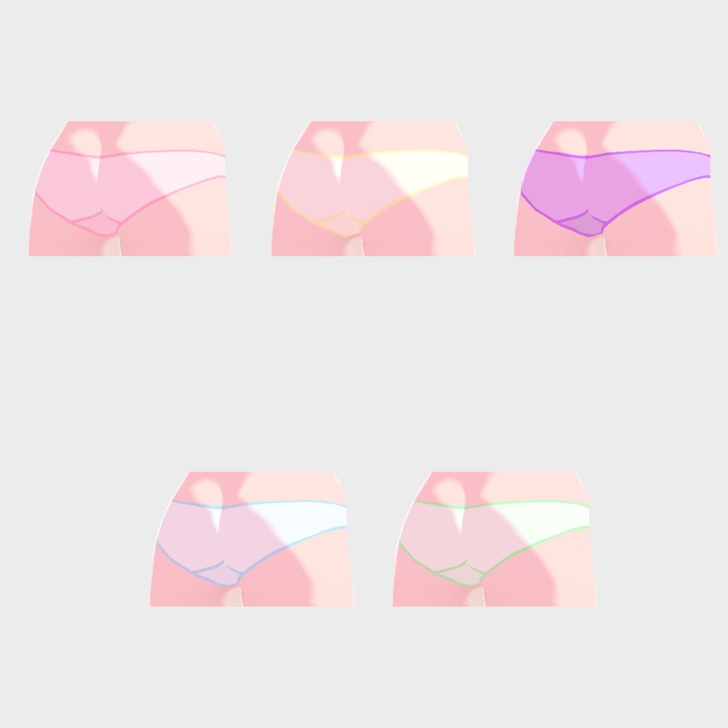 【VRoid正式版向け】シンプルパンツ5色セット