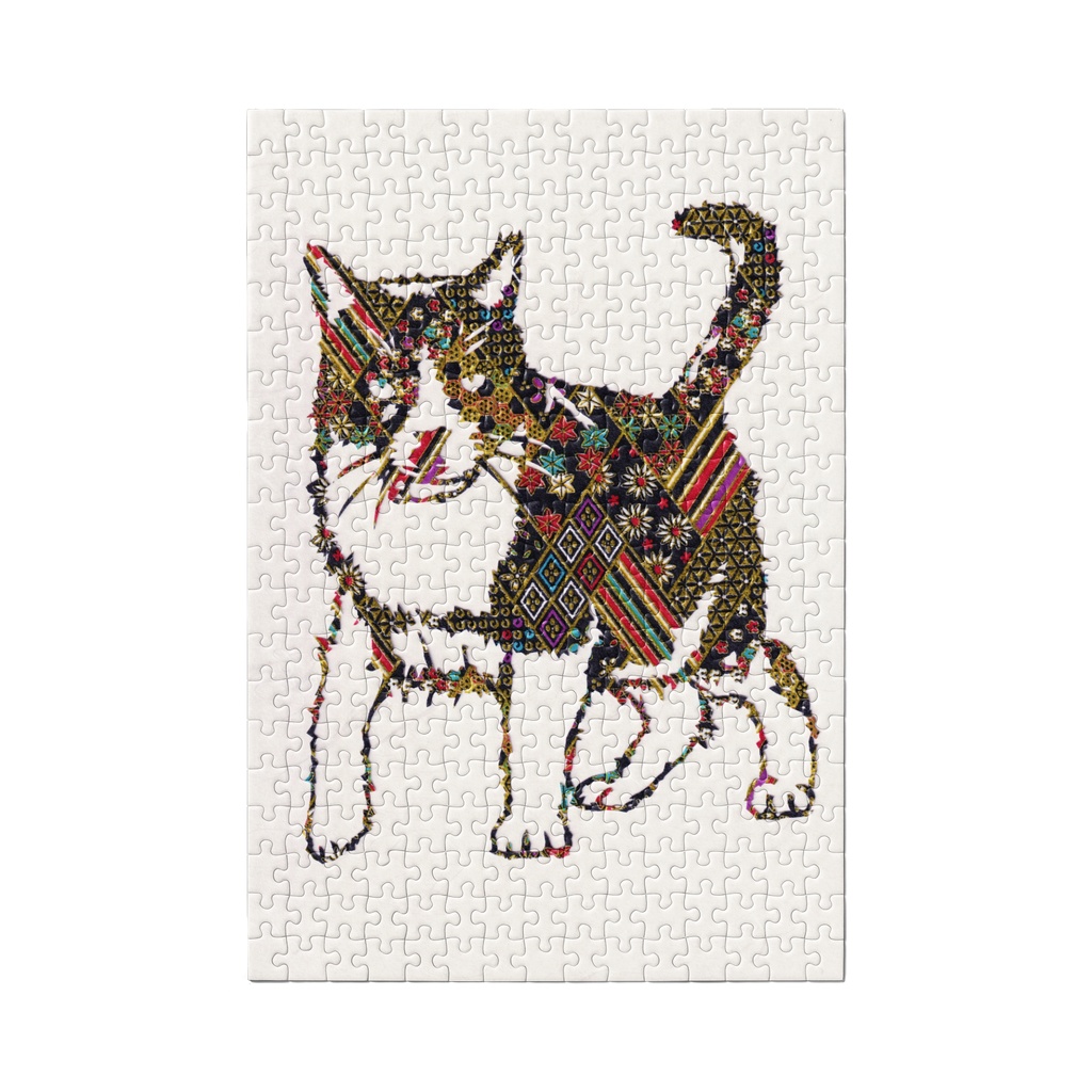 猫の切り絵「吾輩は猫である」ジグソーパズル