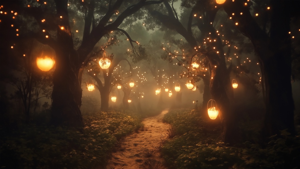 【背景素材】魔法の森セット(昼・夕・夜)VTuber/TRPG/配信に!