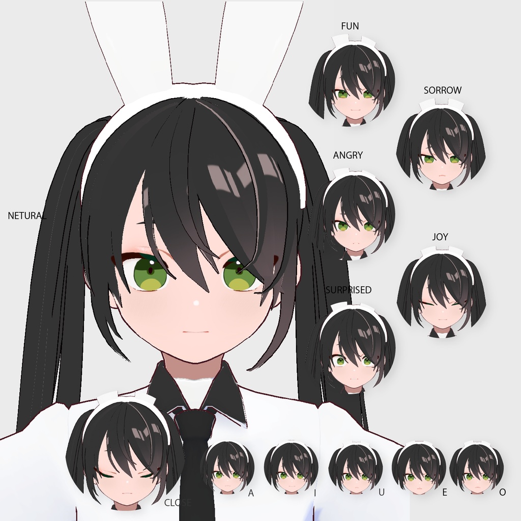 【Vroid】bunny girl-WHITE