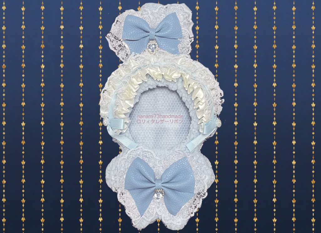 【Mサイズぬい服】ロリィタレザーリボン🎀🍨ラムネ🩵🎄クリスマスSALE