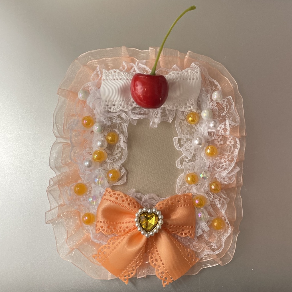 B8硬質カードデコケース🍹🫧🍊cream soda bubble orange🧡 100フォロワー様記念SALE💯