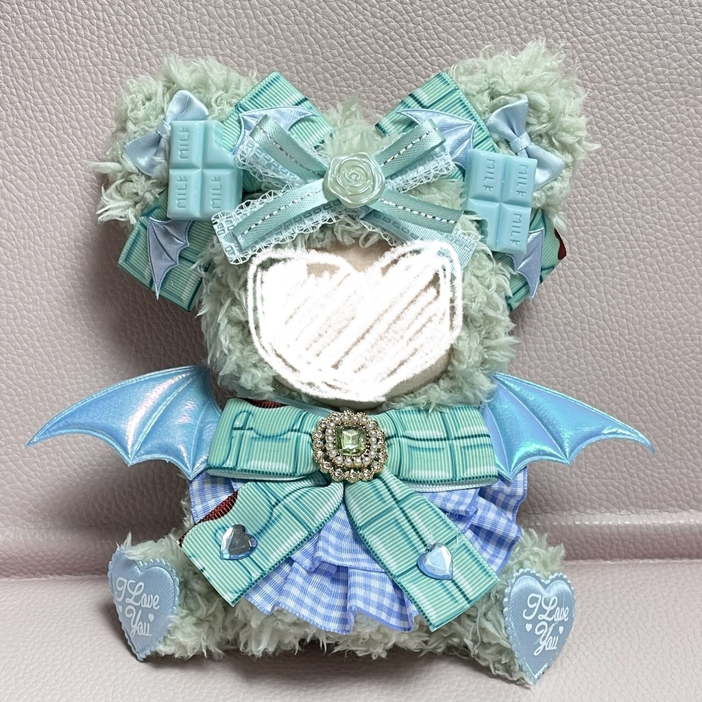 Sサイズぬい服🌱🍫🎀ミントチョコリボンデビルくま🦇🧸
